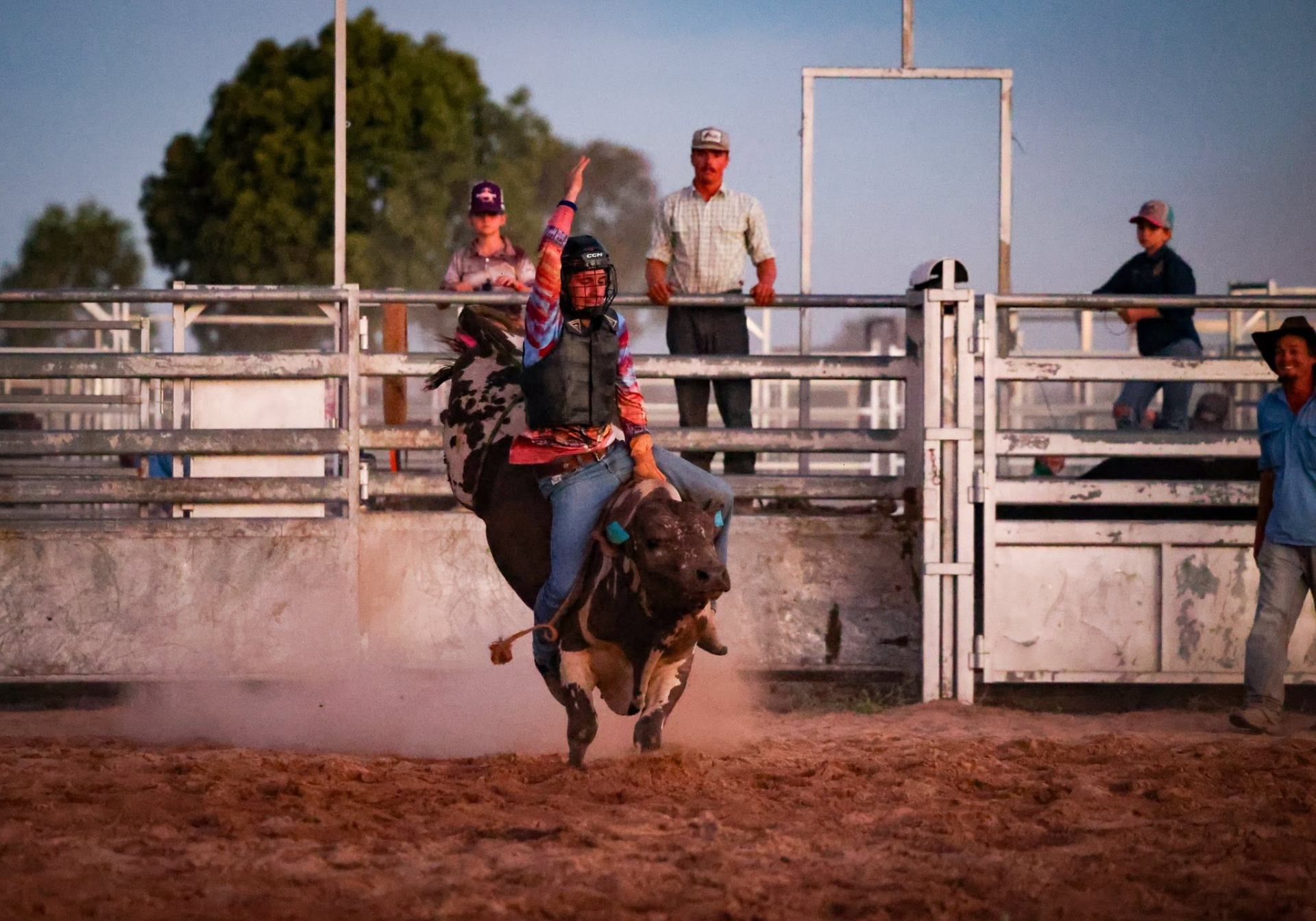 Bronc rider at a Melton Rodeo Inc. event, Alpha Queensland